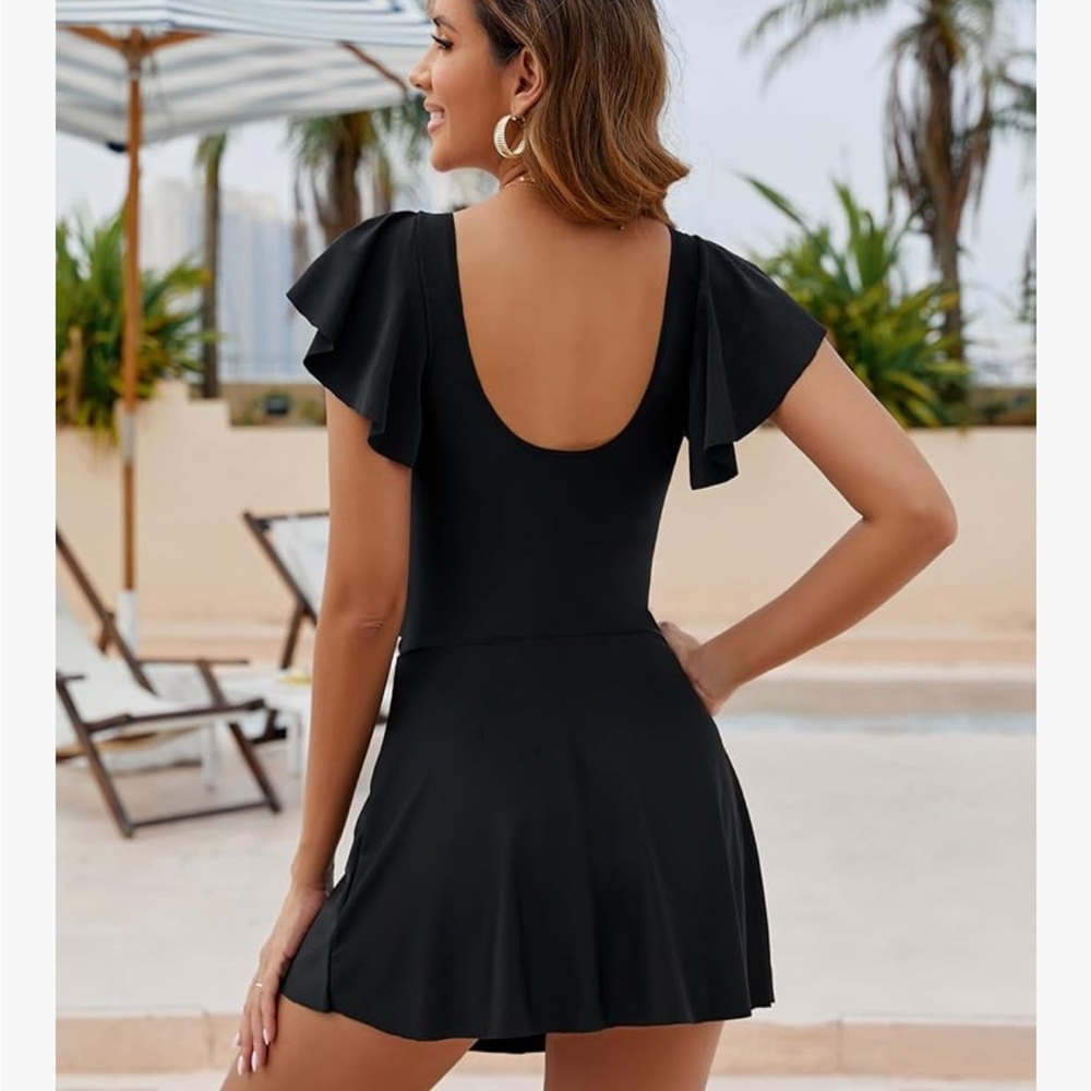 Blooming Jelly Women's Tummy Control Swimsuits One Piece Swim Dress XL - Picture 4 of 6